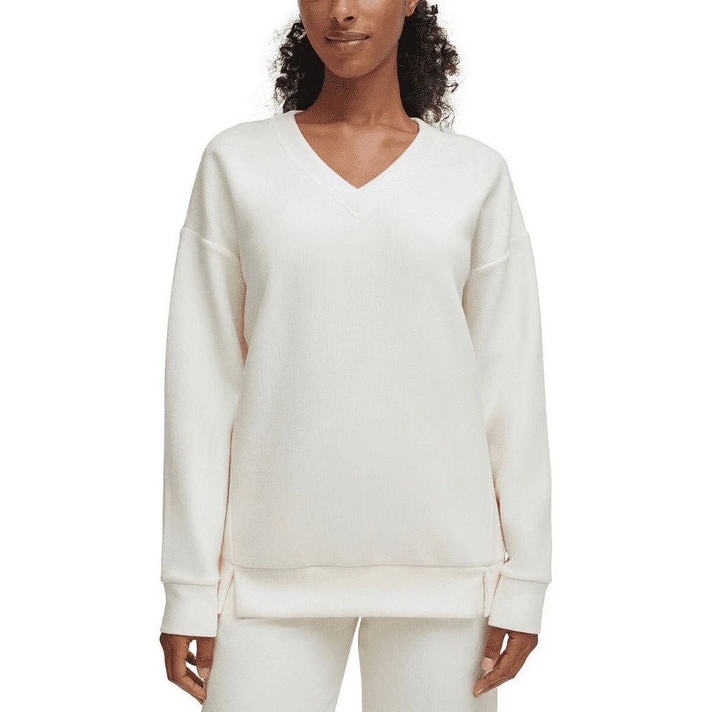 Marc New York Women's V-Neck Off-White Sweater Size L/G